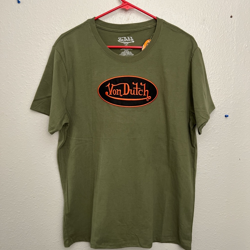 Von Dutch Olive Short Sleeve Tee